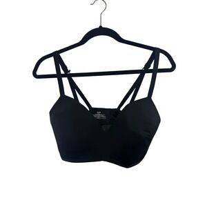 Kindly Yours Black Comfy Soft Lightweight Wireless Multi Strap T Shirt‎ Bra 36DD